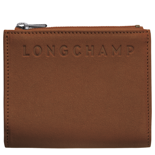 Longchamp 3D Leather Men\'s Wallets Brown | 901-SJHNVK