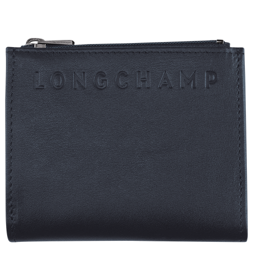 Longchamp 3D Leather Women\'s Compact Wallets Blue | 730-CUVAXB