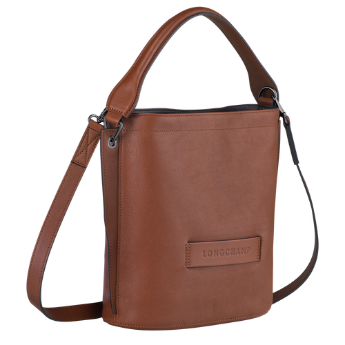 Longchamp 3D Leather Women's Crossbody Bags Brown | 701-ITUGFP