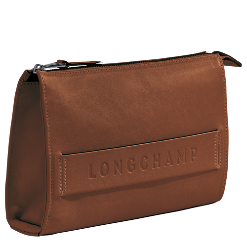 Longchamp 3D Leather Women's Pouches Brown | 983-RZSBMW