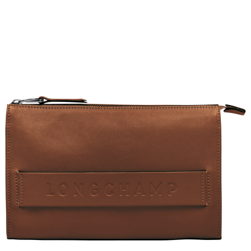 Longchamp 3D Leather Women\'s Pouches Brown | 983-RZSBMW