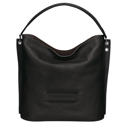 Longchamp 3D Leather Women\'s Shoulder Bags Black | 364-MESQKN