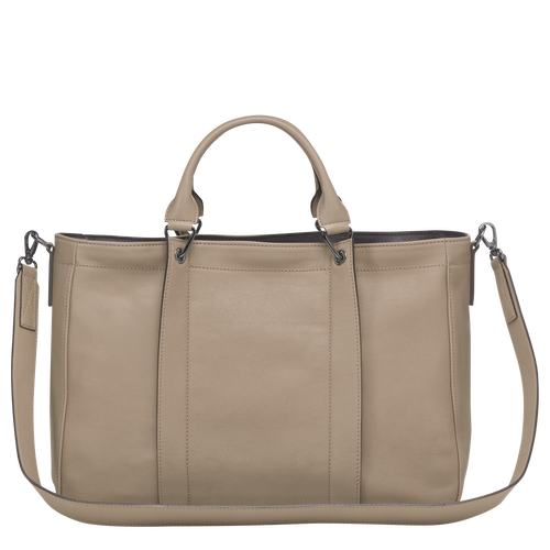 Longchamp 3D M Leather Women's Top-handle Bags Beige | 169-UIYQGV