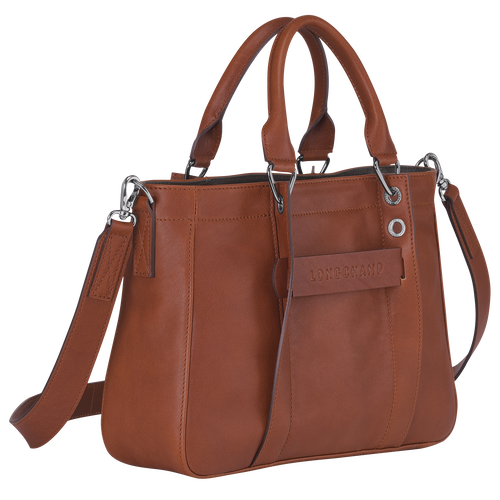 Longchamp 3D S Leather Women's Top-handle Bags Brown | 520-MULWNS