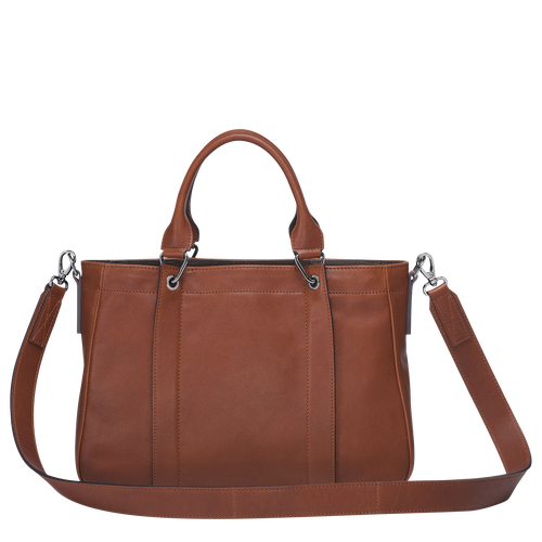 Longchamp 3D S Leather Women's Top-handle Bags Brown | 520-MULWNS