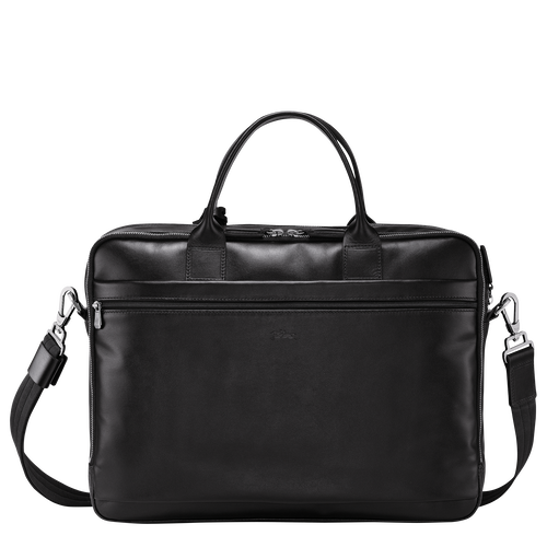 Longchamp Baxi M Leather Men's Briefcase Black | 437-EPHJCA