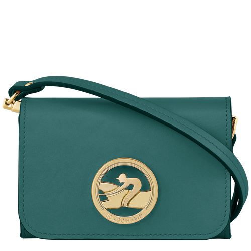 Longchamp Box-Trot Leather Women\'s Coin Purses Green | 631-MQGYOZ