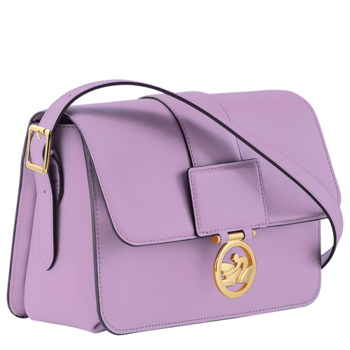 Longchamp Box-Trot M Leather Women's Crossbody Bags Purple | 451-FPUXLM