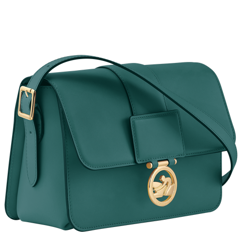 Longchamp Box-Trot M Leather Women's Crossbody Bags Green | 682-YSTOBV