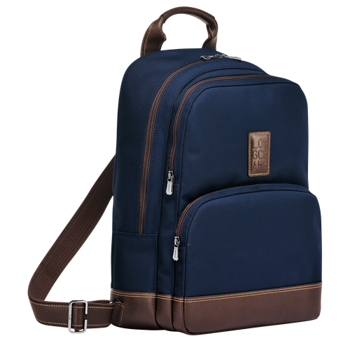 Longchamp Boxford Canvas Men's Backpacks Blue | 127-QXAMRJ