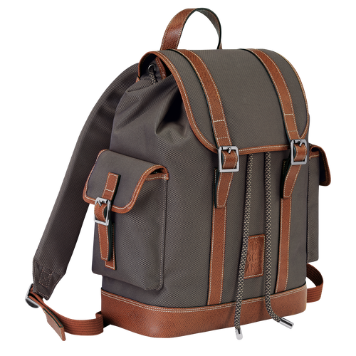 Longchamp Boxford Canvas Men's Backpacks Brown | 714-LGWTPO