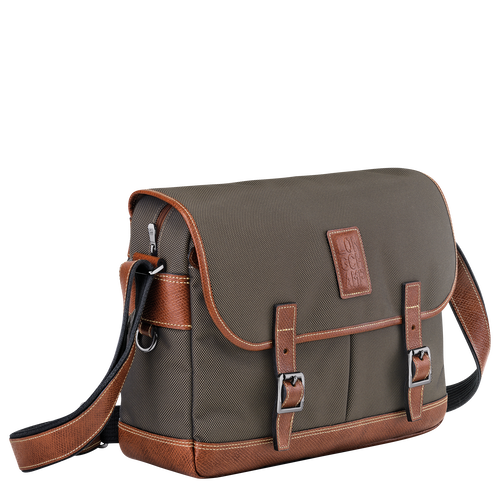 Longchamp Boxford Canvas Men's Crossbody Bags Brown | 086-GDTHXZ