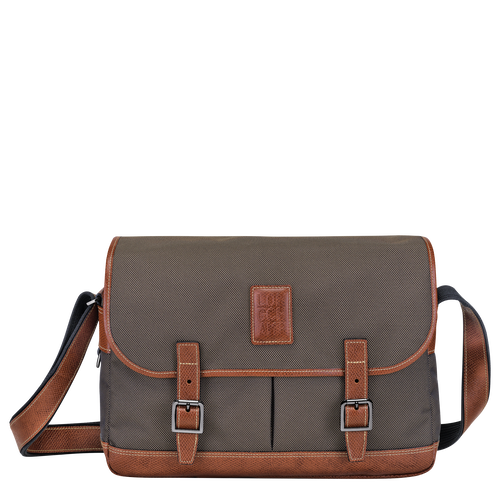 Longchamp Boxford Canvas Men\'s Crossbody Bags Brown | 086-GDTHXZ