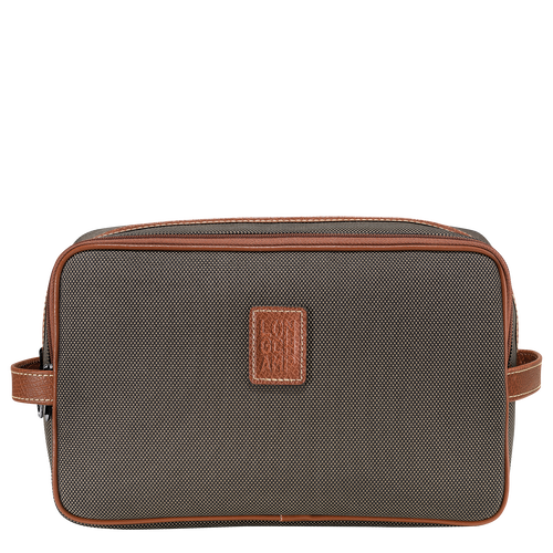 Longchamp Boxford Canvas Men\'s Toiletry Bags Brown | 219-EPGDYW