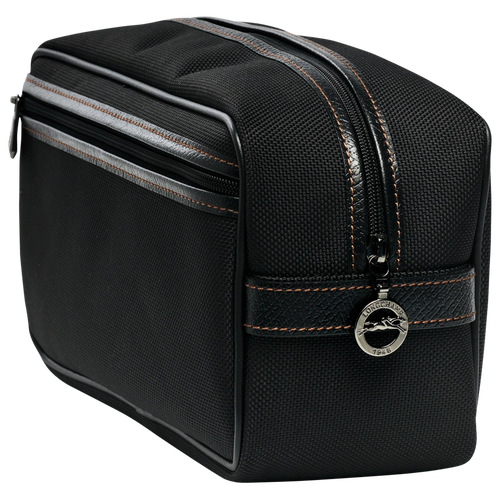 Longchamp Boxford Canvas Men's Toiletry Bags Black | 897-YLSZVF