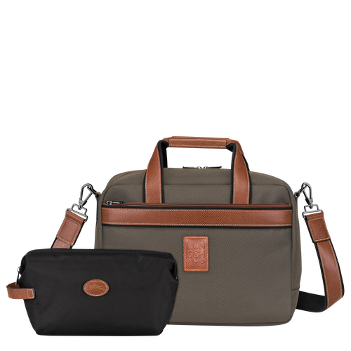 Longchamp Boxford Canvas Men's Travel Bags Brown | 197-GBIFUJ