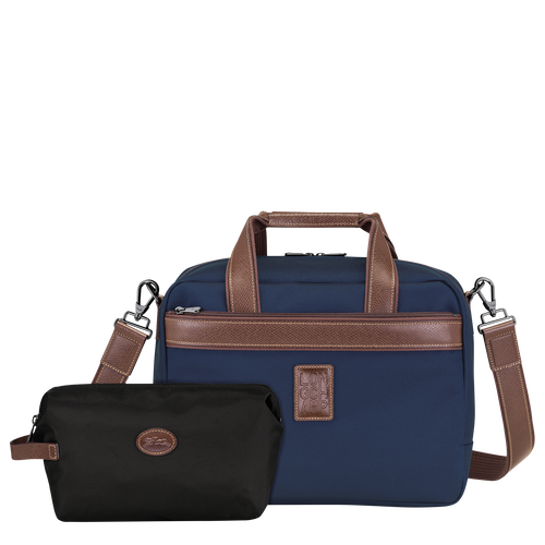 Longchamp Boxford Canvas Men's Travel Bags Blue | 862-AJMLEF