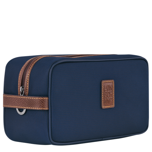 Longchamp Boxford Canvas Women's Toiletry Bags Blue | 132-KXCEHT