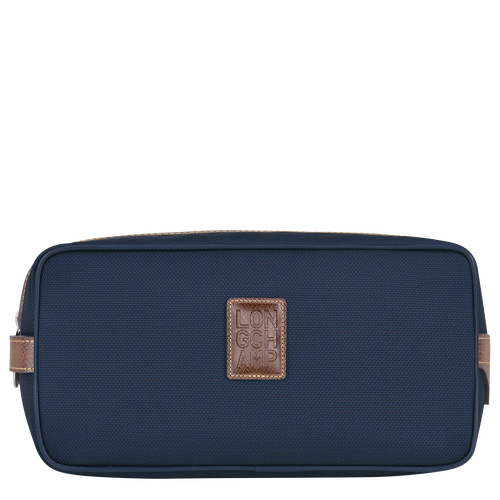 Longchamp Boxford Canvas Women\'s Toiletry Bags Blue | 132-KXCEHT