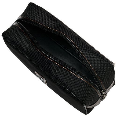 Longchamp Boxford Canvas Women's Toiletry Bags Black | 235-MZJDQH