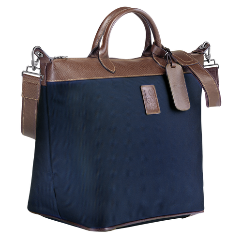 Longchamp Boxford Canvas Women's Travel Bags Blue | 469-FRYJVQ