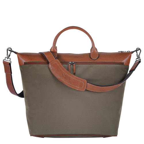 Longchamp Boxford Canvas Women's Travel Bags Brown | 642-FDXKAO