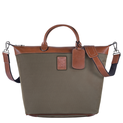 Longchamp Boxford Canvas Women\'s Travel Bags Brown | 642-FDXKAO