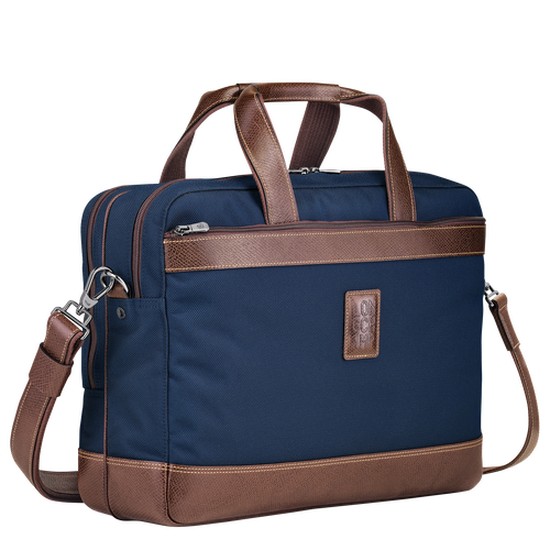 Longchamp Boxford L Canvas Men's Briefcase Blue | 192-PTUBJZ