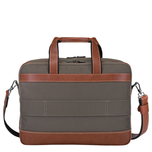 Longchamp Boxford L Canvas Men's Briefcase Brown | 653-NUOFYZ