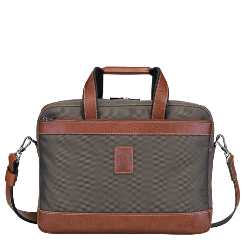 Longchamp Boxford L Canvas Men\'s Briefcase Brown | 653-NUOFYZ