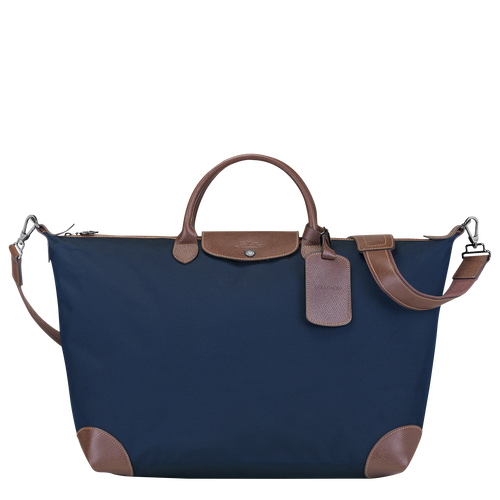 Longchamp Boxford L Canvas Women\'s Travel Bags Blue | 097-WNEBSG