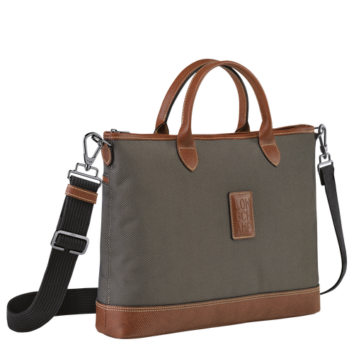 Longchamp Boxford S Canvas Men's Briefcase Brown | 784-NYFEUH