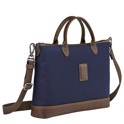 Longchamp Boxford S Canvas Women's Briefcase Blue | 805-INULGW