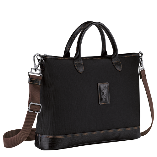 Longchamp Boxford S Canvas Women's Briefcase Black | 843-XNDHBC