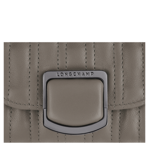 Longchamp Brioche Leather Women's Cardholders Grey | 328-RSBVWF