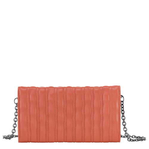 Longchamp Brioche Leather Women's Wallets On Chain Pink | 984-YDILOF