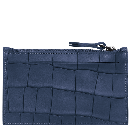 Longchamp Croco Block Leather Men's Coin Purses Blue | 637-TKMGLJ