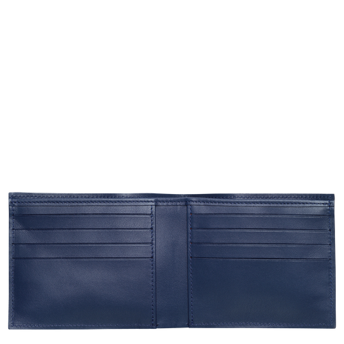 Longchamp Croco Block Leather Men's Wallets Blue | 917-UVKEGN