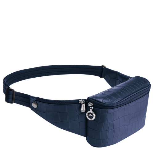 Longchamp Croco Block Leather Women's Belt Bags Blue | 781-DJCLOG