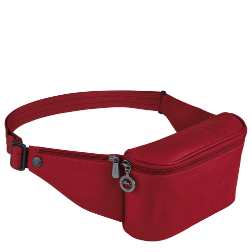 Longchamp Croco Block Leather Women's Belt Bags Red | 862-PYVQLA