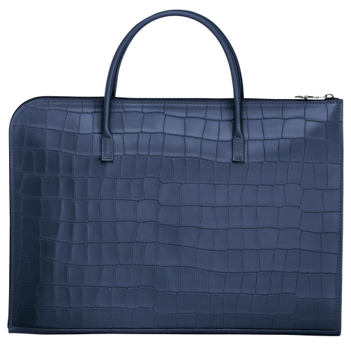 Longchamp Croco Block S Leather Women's Briefcase Blue | 750-YHIGZR