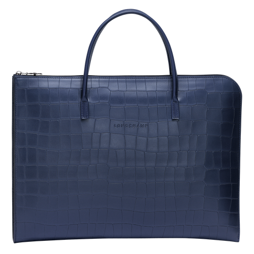 Longchamp Croco Block S Leather Women\'s Briefcase Blue | 750-YHIGZR