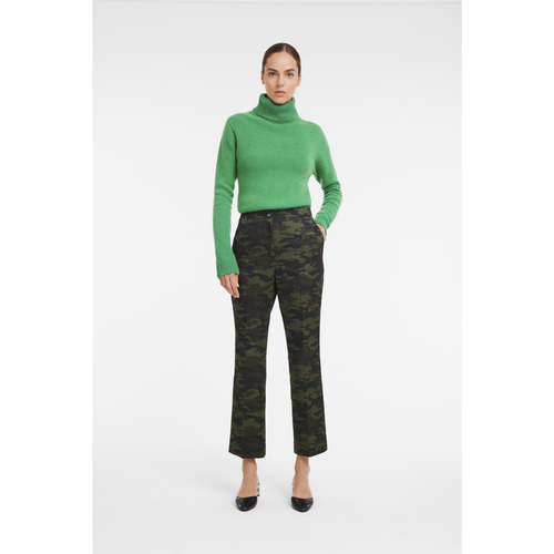 Longchamp Fall-Winter 2022 Collection Cotton Women's Trousers Green | 049-BWZPVO