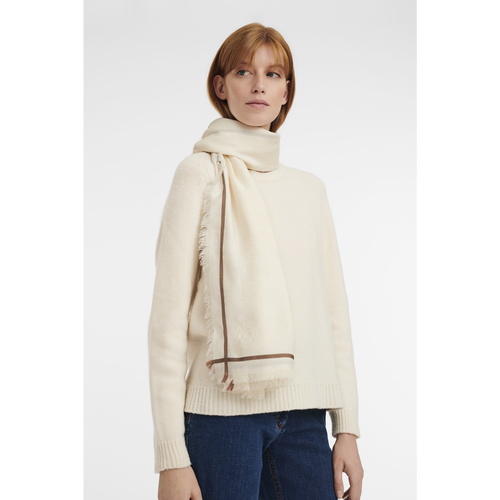 Longchamp Fall-Winter 2022 Collection Cotton Men's Stoles Beige | 210-UXMDNL