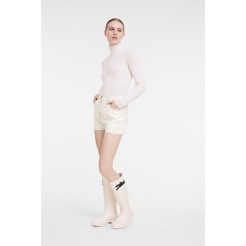 Longchamp Fall-Winter 2022 Collection Cotton Women's Shorts Beige | 502-QKZILA