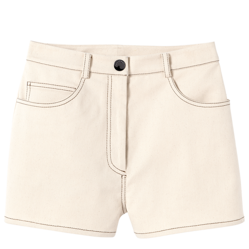 Longchamp Fall-Winter 2022 Collection Cotton Women\'s Shorts Beige | 502-QKZILA