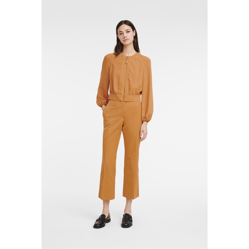 Longchamp Fall-Winter 2022 Collection Cotton Women's Trousers Orange | 703-HLPTDM