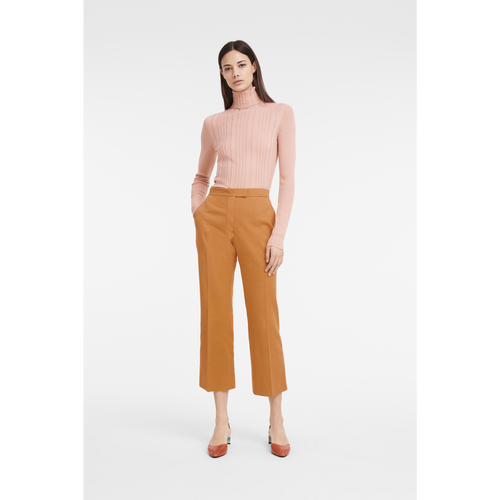 Longchamp Fall-Winter 2022 Collection Cotton Women's Trousers Orange | 703-HLPTDM