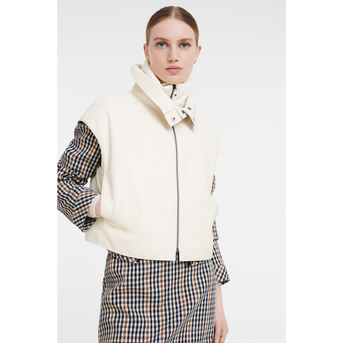 Longchamp Fall-Winter 2022 Collection Leather Women's Jackets Beige | 501-IPVUGD