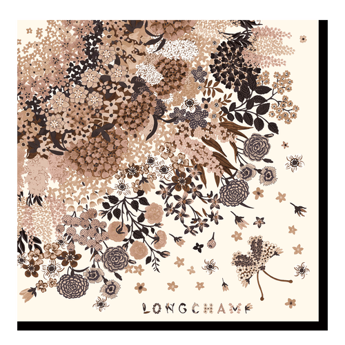 Longchamp Fall-Winter 2022 Collection Silk Women's Silk Scarves Black | 084-TYQGSV